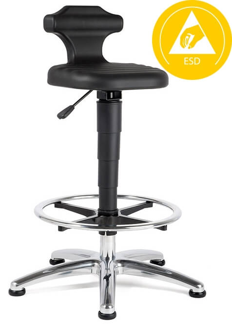 Bimos ESD Flex 3 9419E ED-Stehhilfe und Sitz-Steh-Stuhl mit Fußring