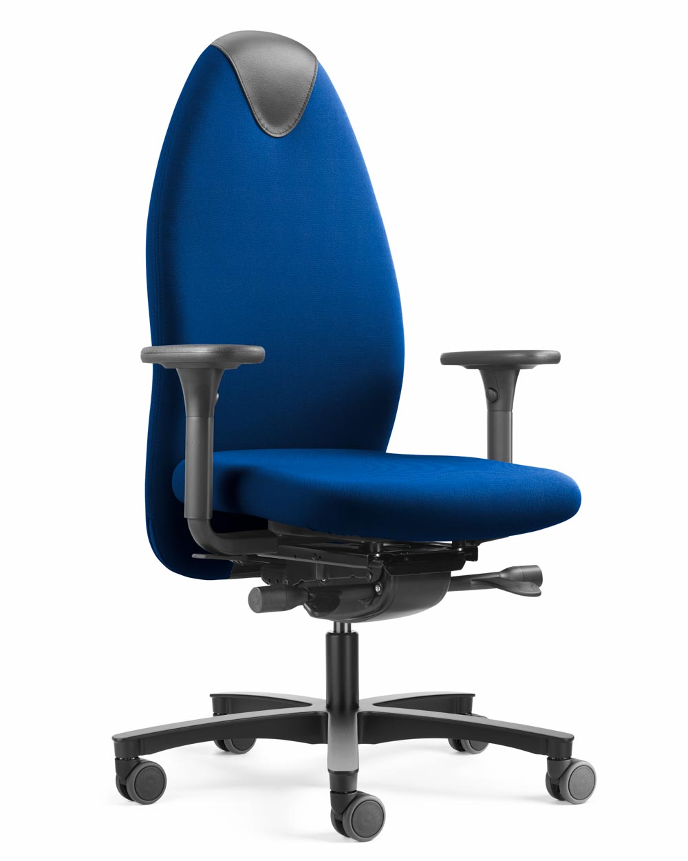Löffler Tango (TG24) Bürodrehstuhl, blau, mit Armlehnen