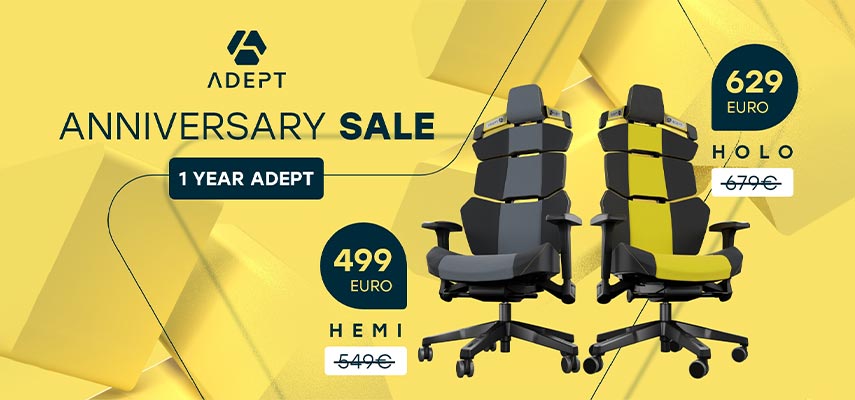 Adept Gaming Stühle Anniversary Aktion