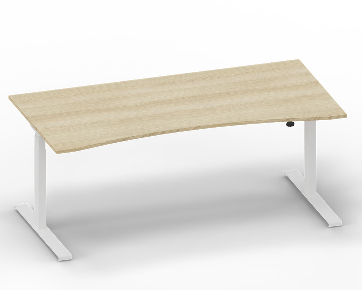 Leuwico Spine² Schreibtisch mit Freiform-Platte von 90 x 160 bis 90 x 200 cm
