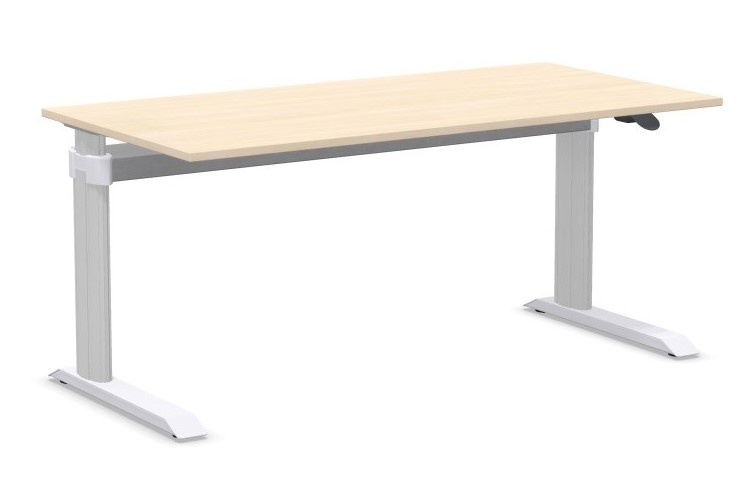 Leuwico Go² Basic höhenverstellbarer Steh-Sitz-Schreibtisch mit Traverse