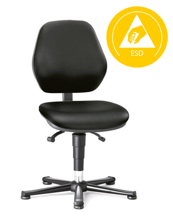 Bimos ESD Basic 1 9150E Stuhl in Kunstleder Skai mit Gleiter-Fusskreuz